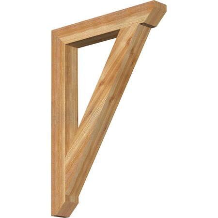 Ekena Millwork Traditional Slat Rough Sawn Bracket, Western Red Cedar, 4"W x 28"D x 40"H BKT04X28X40TRA06RWR